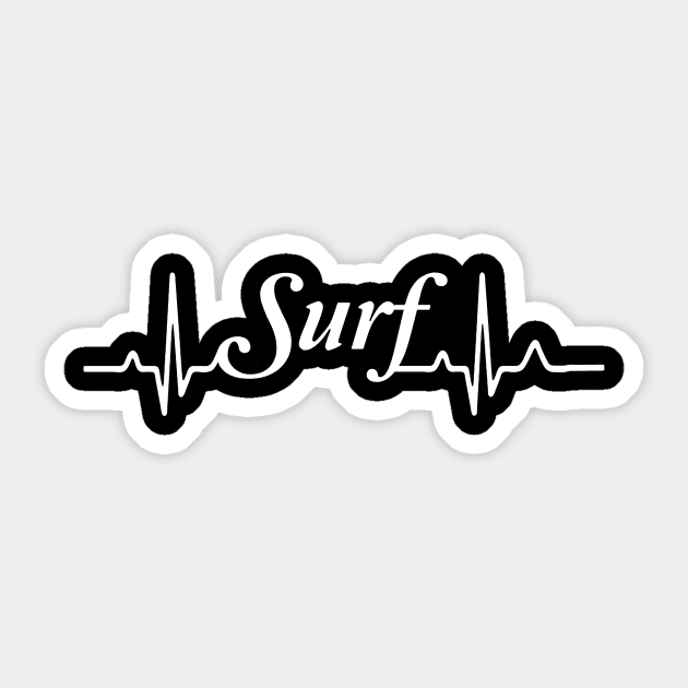 surfing, heart, rate, beach shirt,surf, surfer,shirt, summer shirt, Sticker by L  B  S  T store